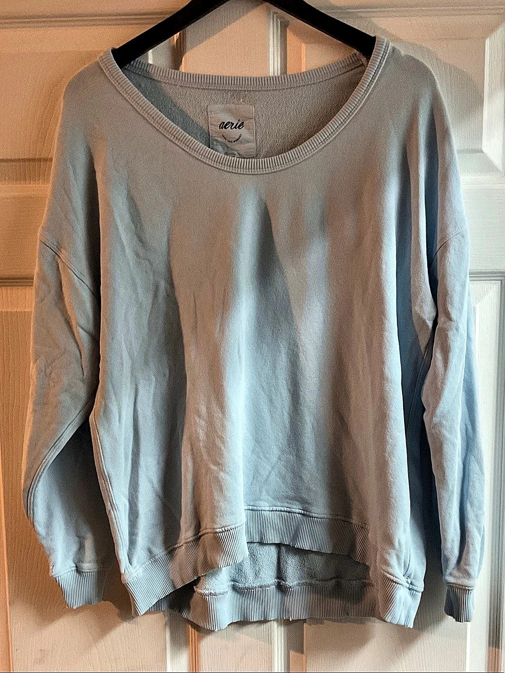 aerie Love This Moment Oversized Sweatshirt Blue XS